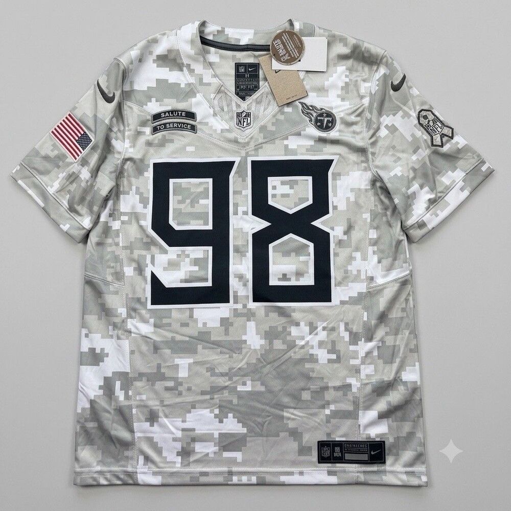 Nike Tennessee Titans 2024 Salute to Service Limited Simmons Jersey Men Size M